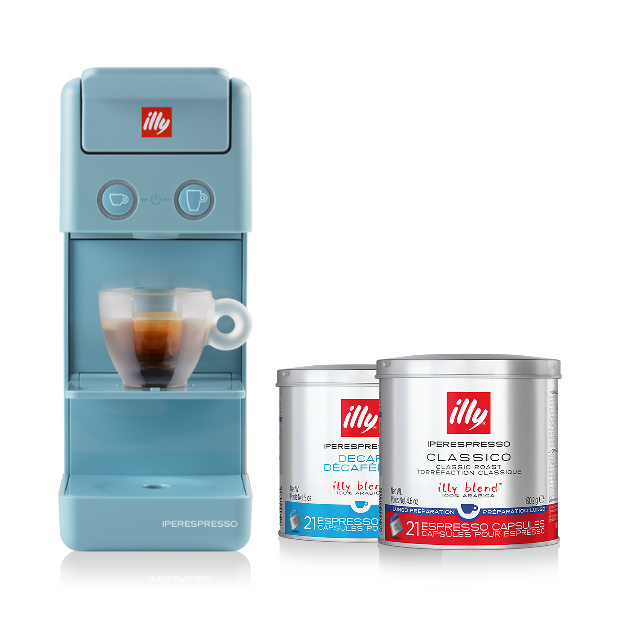 illy Y3.3 - 特濃膠囊咖啡機 - 清新淺藍