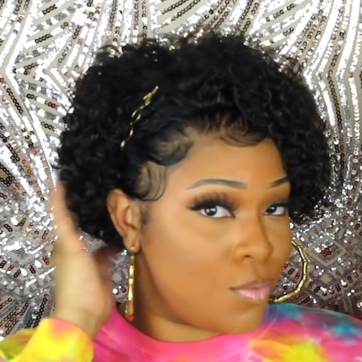 New Basic Cap Short Curly Bob