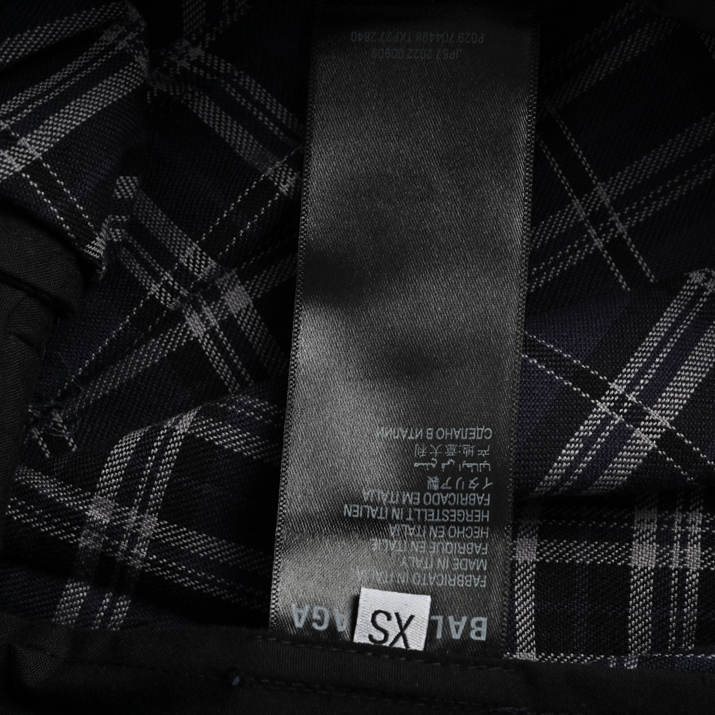 Balenciaga 24Fw Check Paris Lettering Trousers