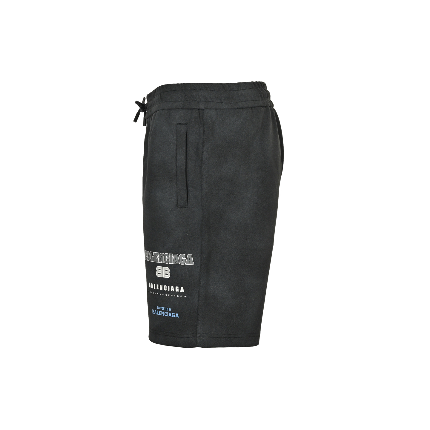 Balenciaga Washed Logo Lettering Shorts
