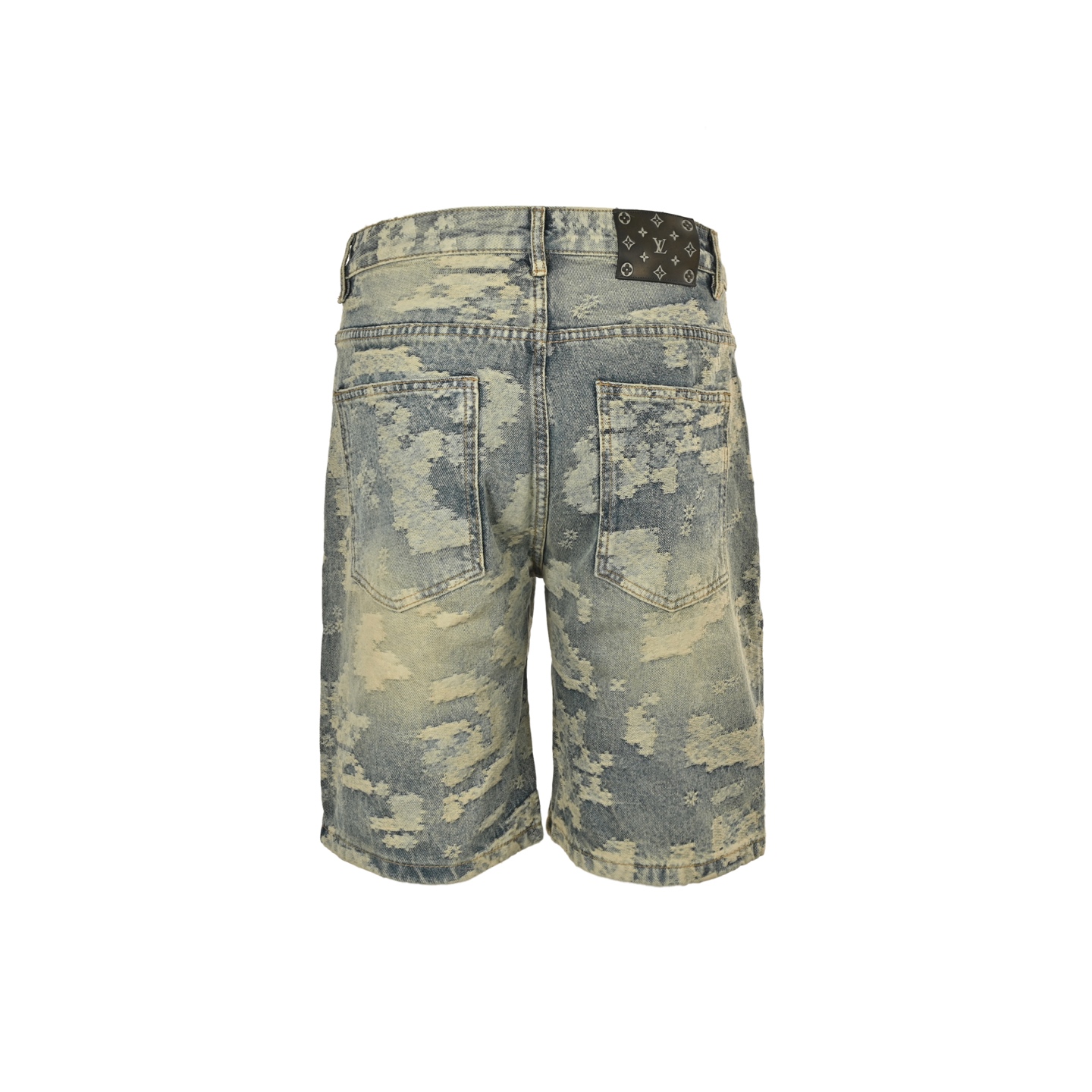 Louis Vuitton 25ss Paisley Heavy Tie-Dye Denim Shorts