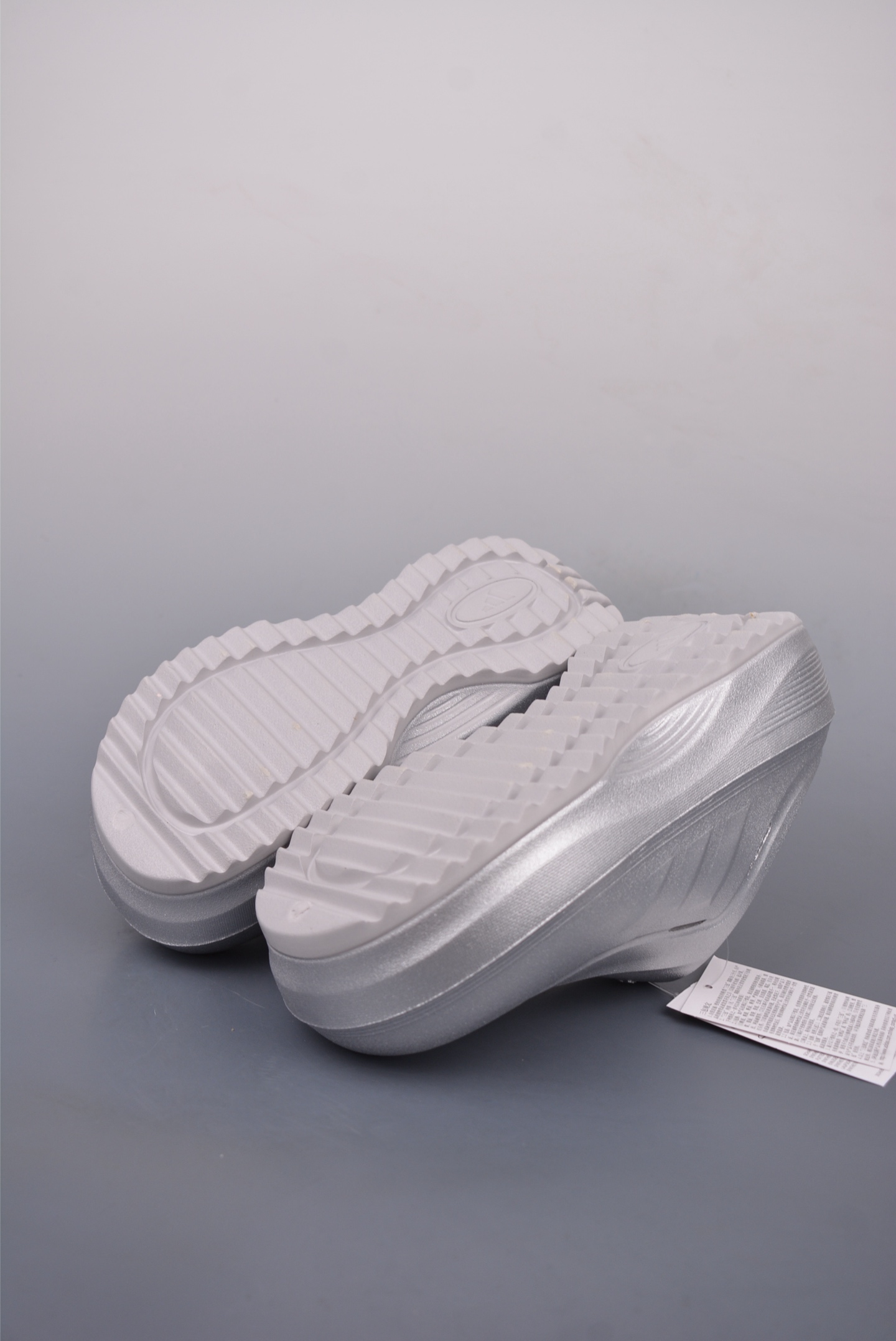 Adidas Ozwave Clog Slides Metallic Silver Grey JR6757