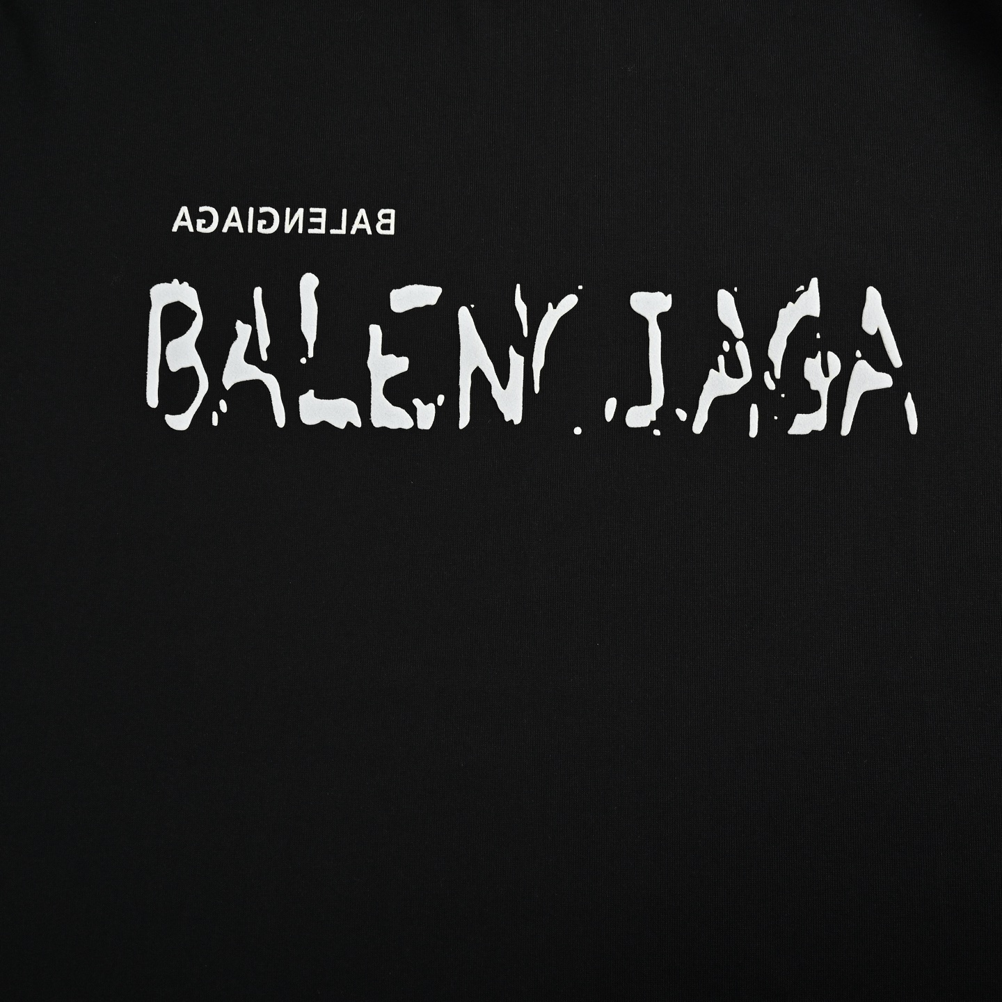 Balenciaga mottled letter flocking print short sleeves