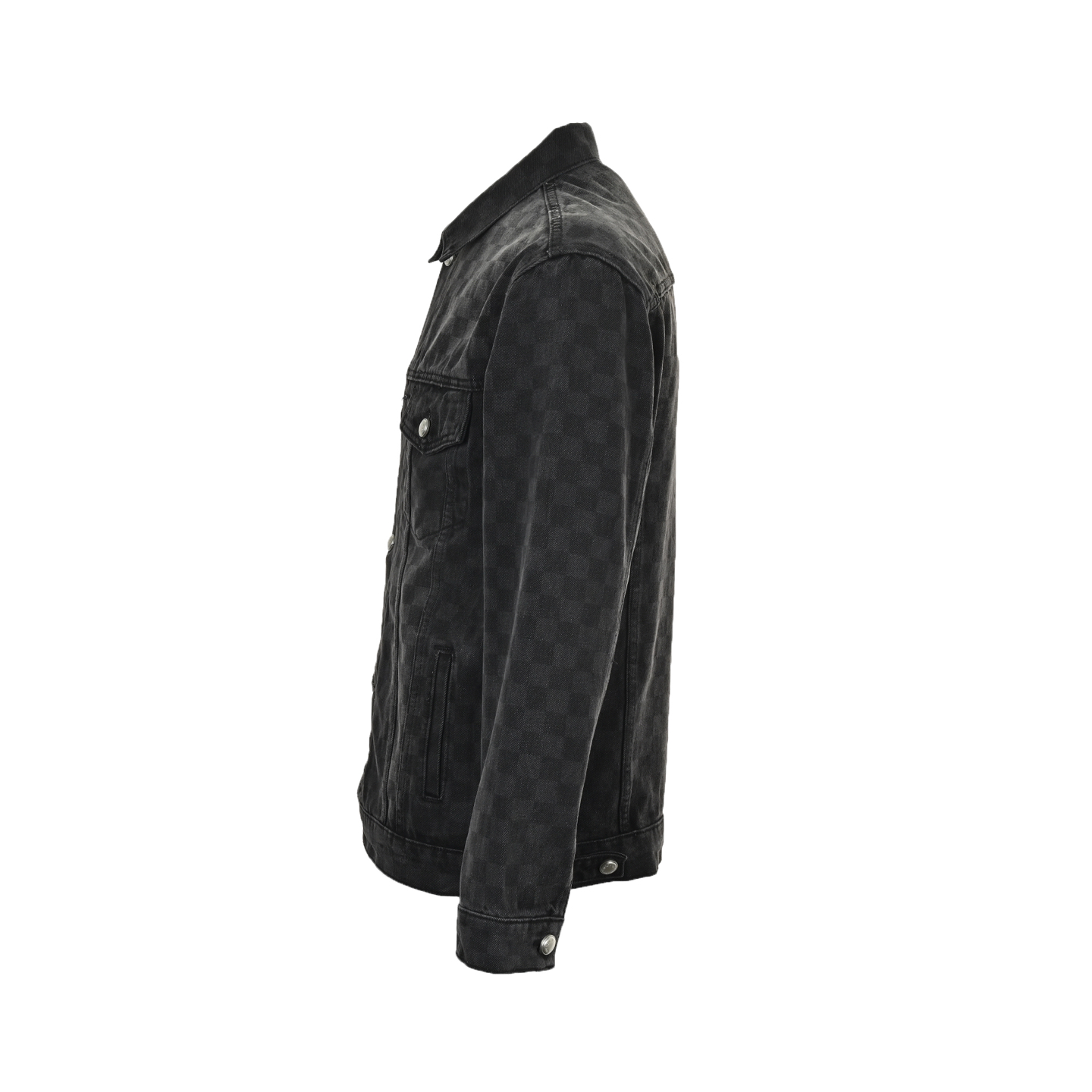 Louis Vuitton 24Fw gradient checkerboard washed denim jacket