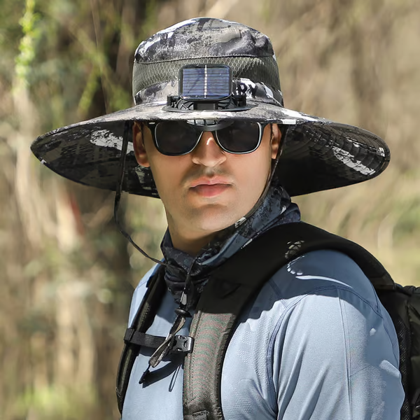 🔥Last Day Sale 50% OFF-⚡2025 New Ultralight Solar Fan Sun Hat – Lighter Than a Baseball!⚾(Only 11oz)
