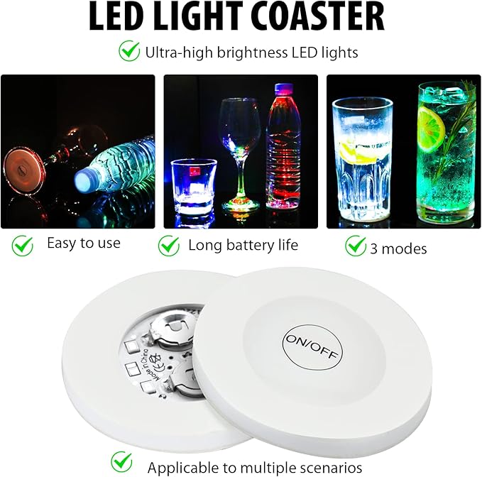 ✨✨LED Luminous Bottle Stickers and Coasters