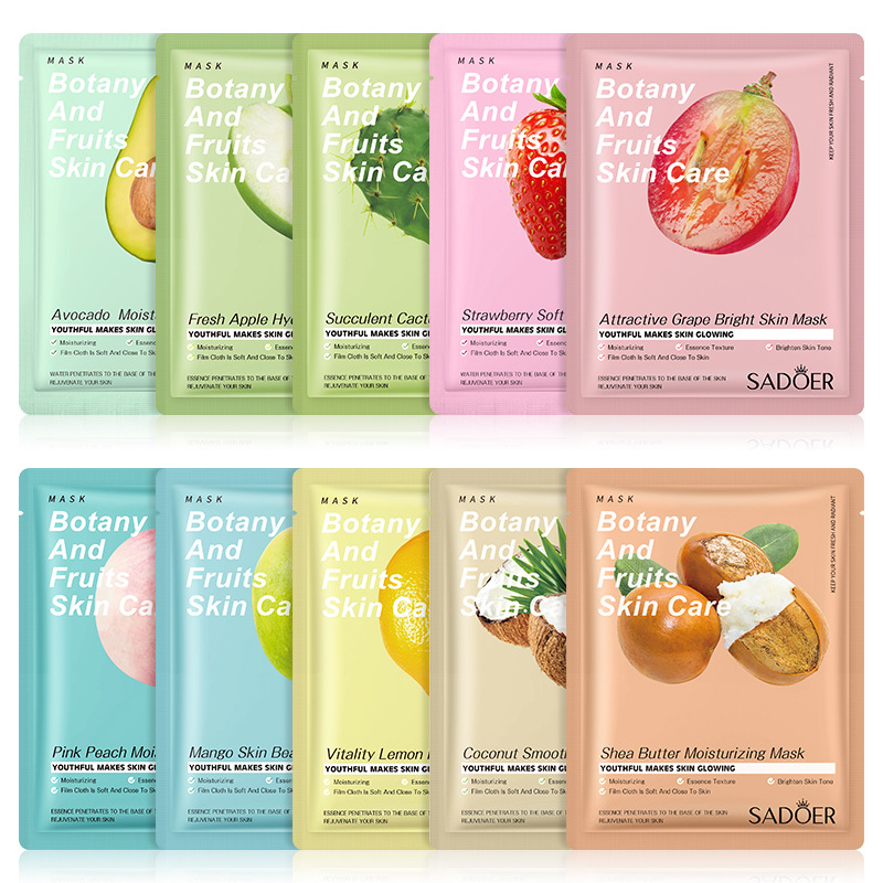 Premium Moisturizing Face Sheet Mask,Gentle Facial Masks for All Skin Types,Long Lasting Hydrating Face Mask Skin Care for Men & Women Fruit Mask