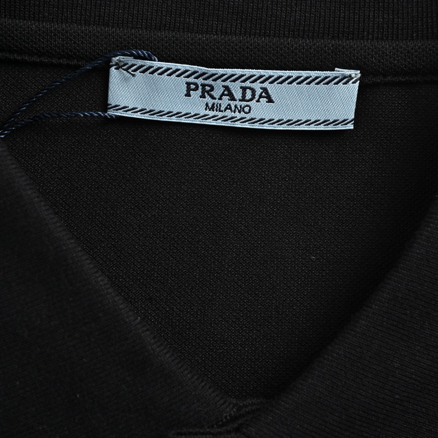Prada 25ss obscure embroidered small logo Polo short sleeve