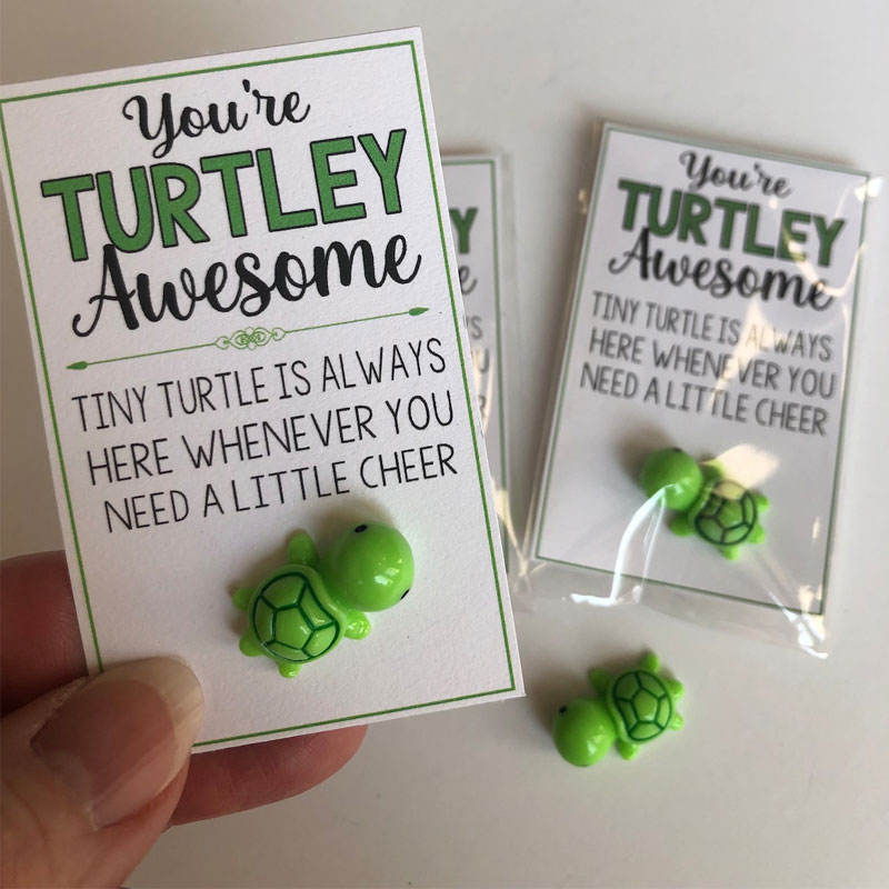 You're TURTLEY AWESOME - good luck Turtle