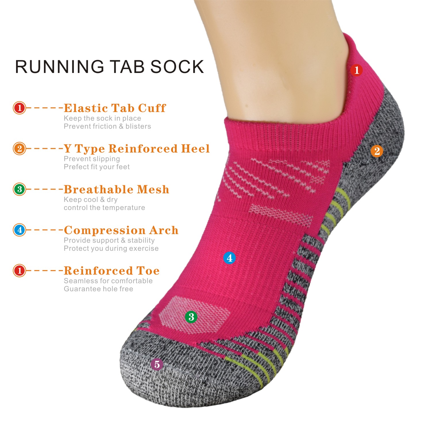 Men Mesh Elastic Casual Short Socks