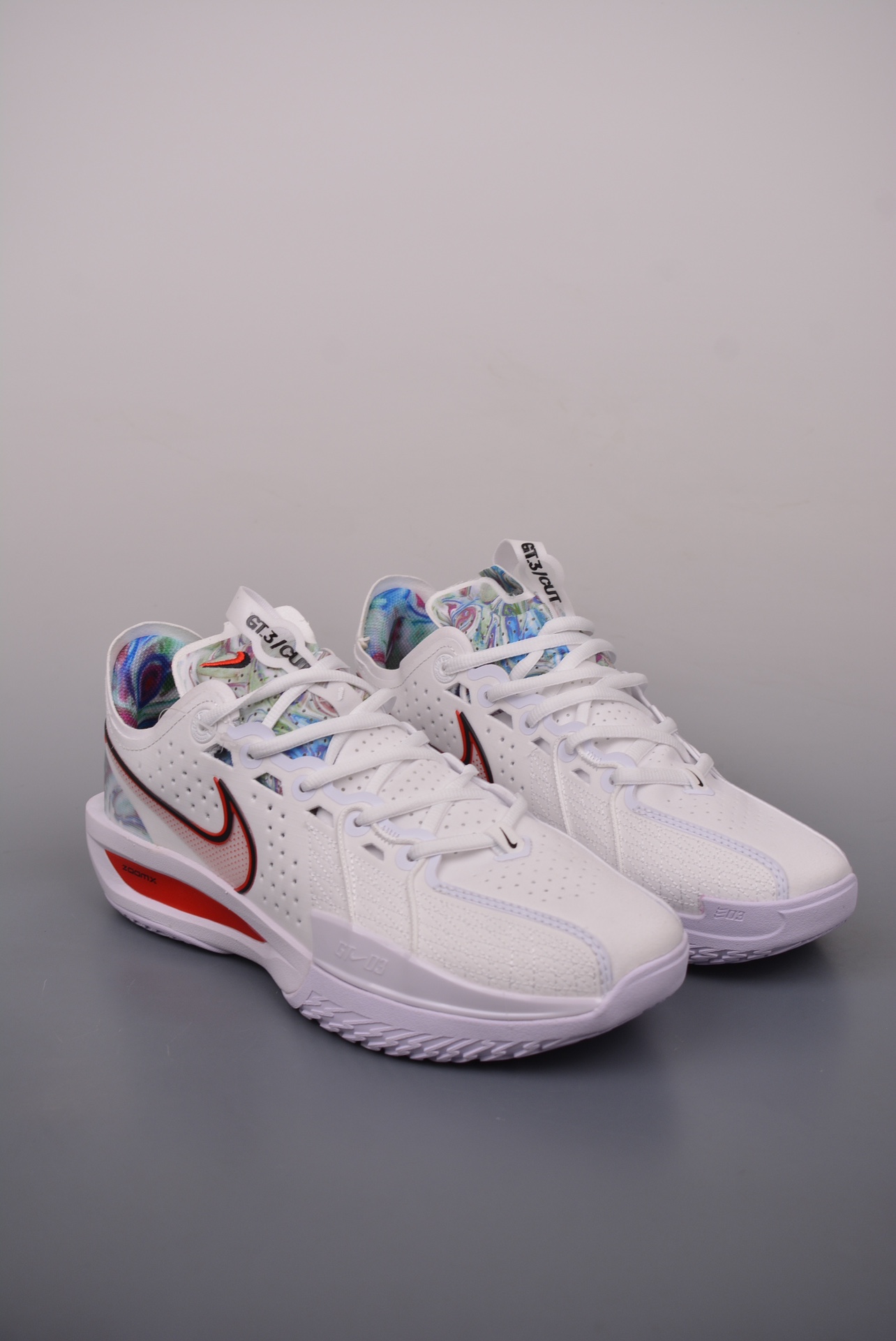 Nike Air Zoom GT Cut 3 EP White and Red Colorful DV2918-102