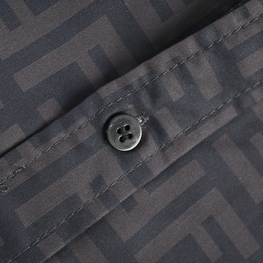 Fendi 24ss double F full print short sleeve shirt