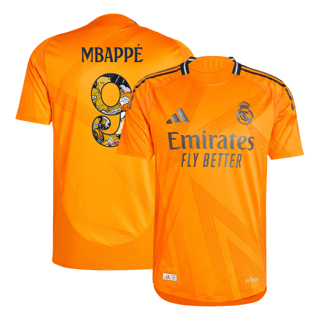 Authentic MBAPPE #9 Real Madrid Away Football Shirt 2024/25, Bear Champ font