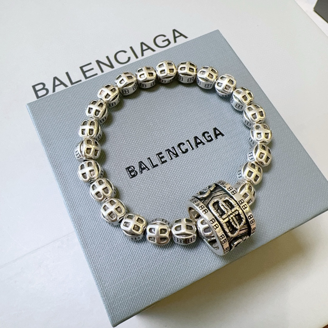 Balenciaga Ring Thai Silver Style Bracelet