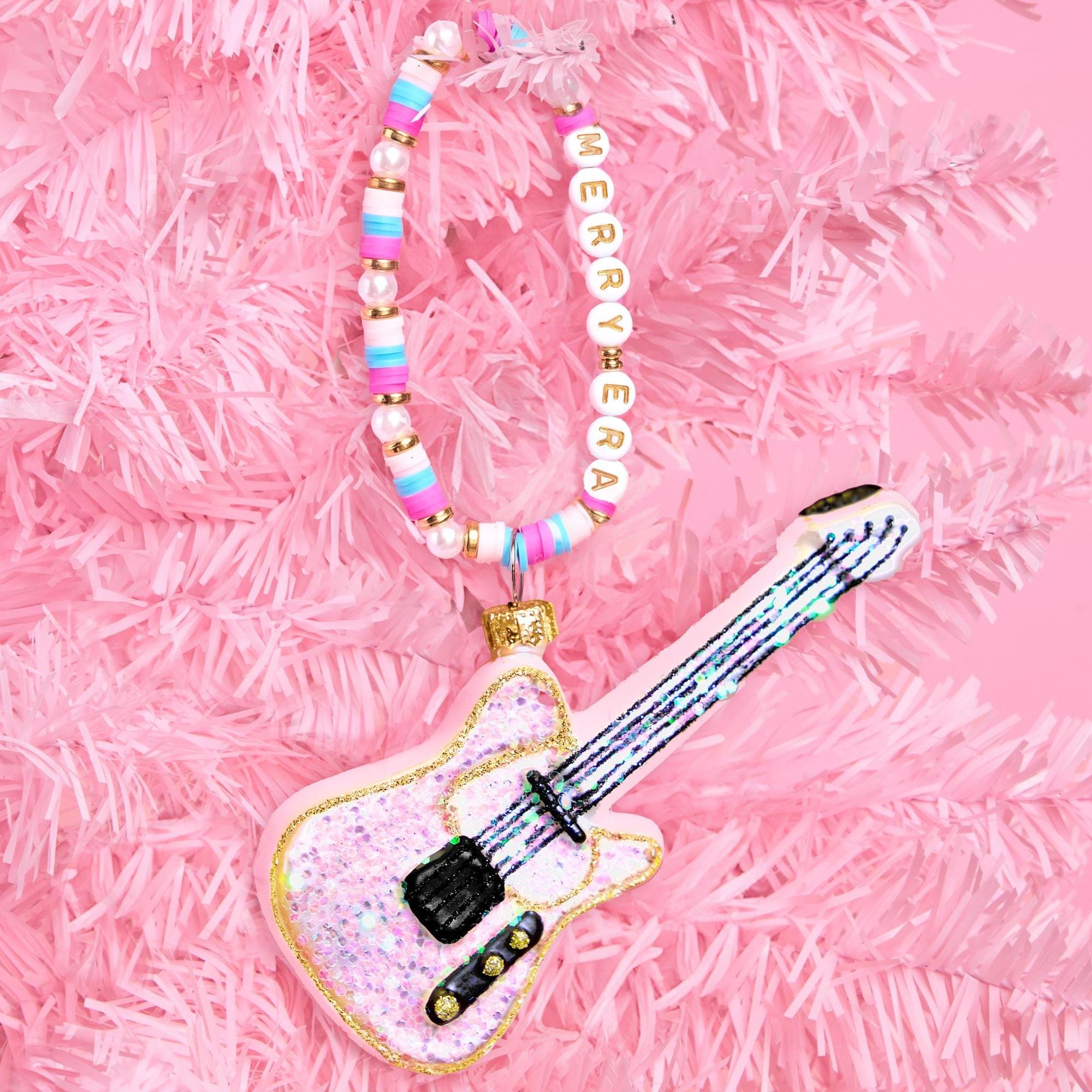 Merry Era Beaded Guitar Ornament