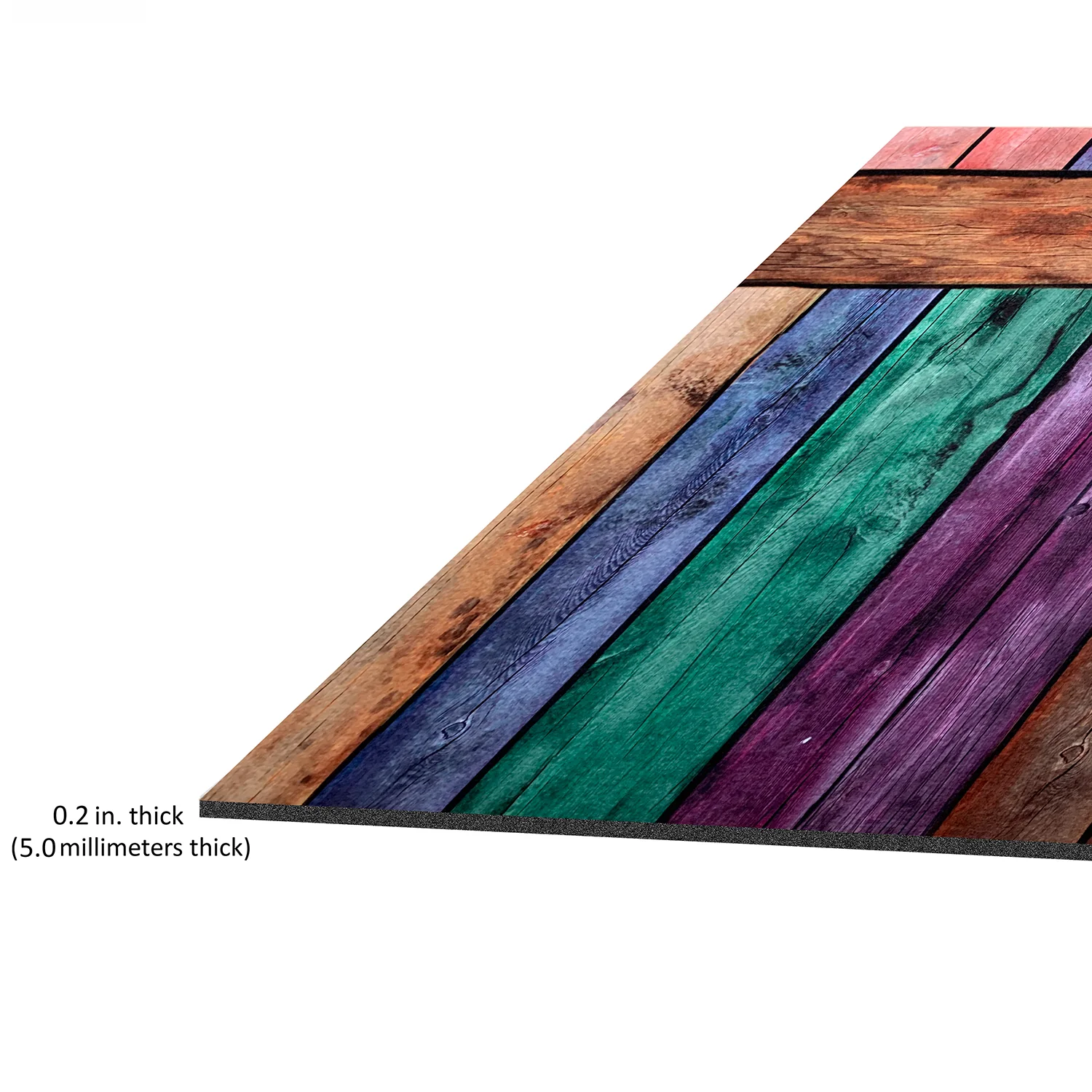 Achim Colorful Plank Heavy Duty Outdoor Mat, Multicolor, 18x30 Inches