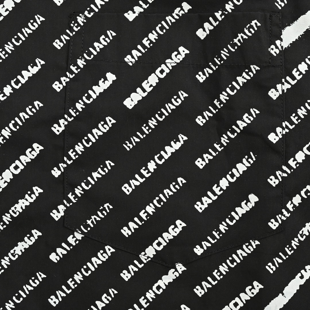 Balenciaga 24ss full-screen lettering short-sleeved shirt