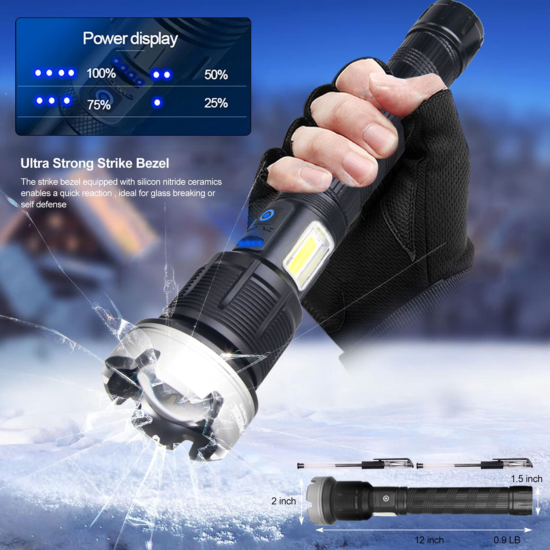 🎁Last Day Promotion- SAVE 70%🏠LED Rechargeable Tactical Laser Flashlight-Buy 2 Free VIP Shipping