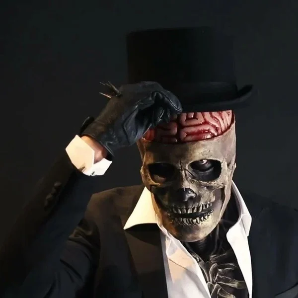 🔥Hot Sale Now🔥Bare brain skull latex mask