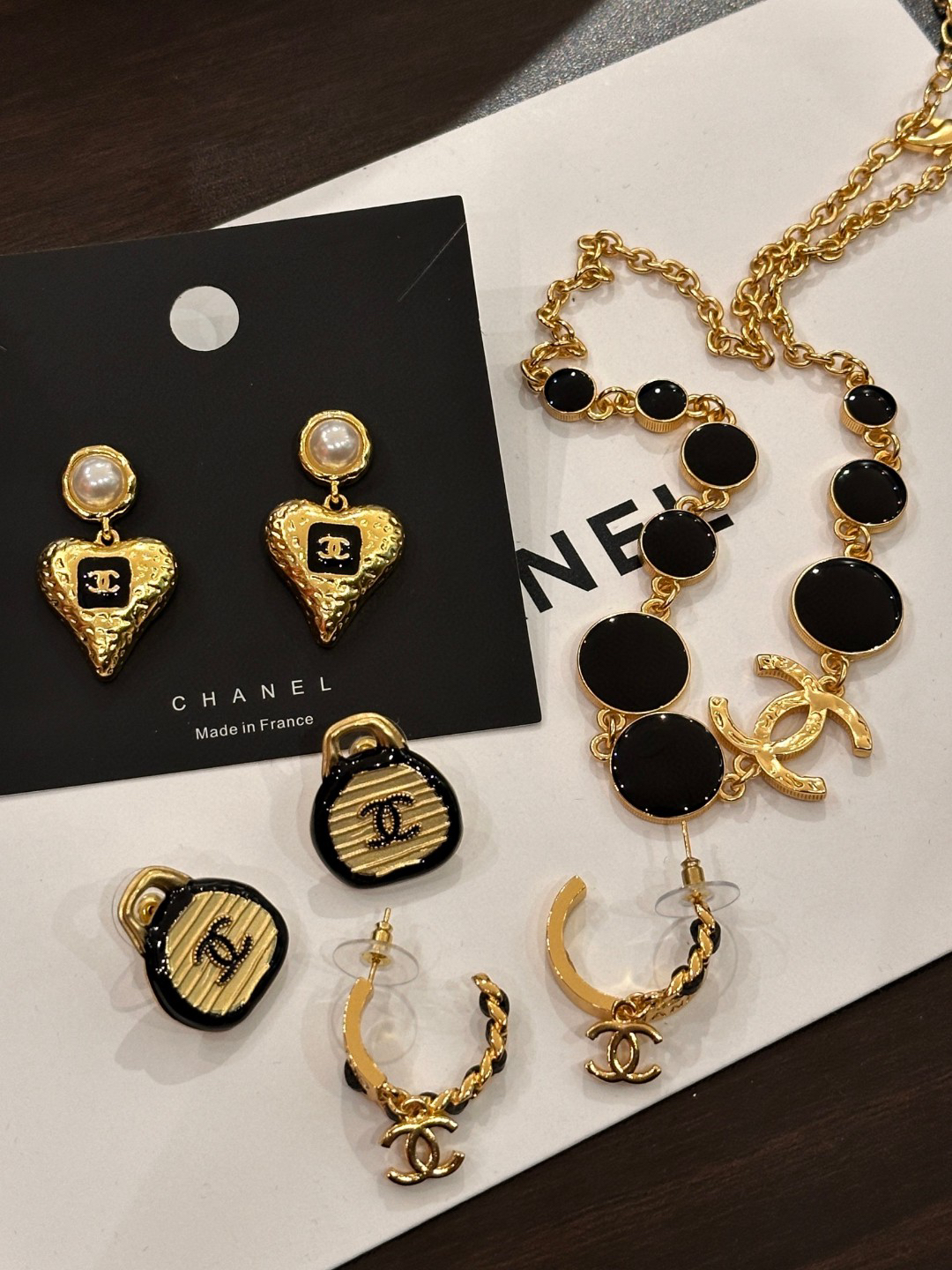 Chanel Double C Handbag Earrings
