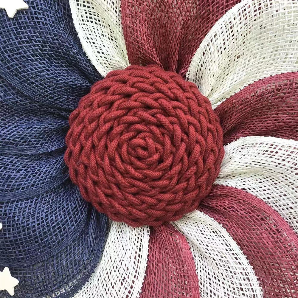 🔥[SAVE 50% OFF]-- 45CM/18 Inch American flag independent sun flower Wreath-BUY 2 FREE SHIPPING