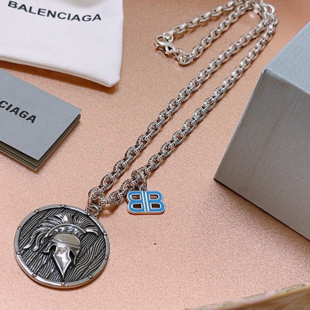 Balenciaga Sparta Round Chain Vintage Necklace