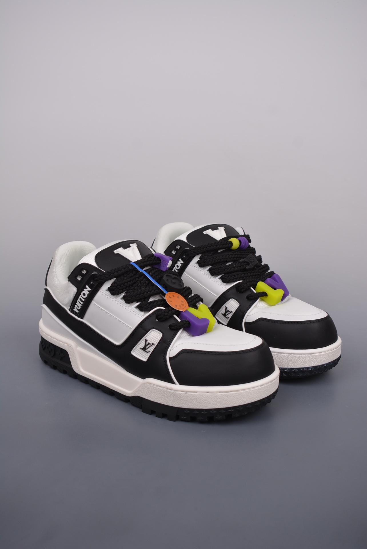 Louis Vuitton Trainer Maxi Low Sneaker Black and White Panda