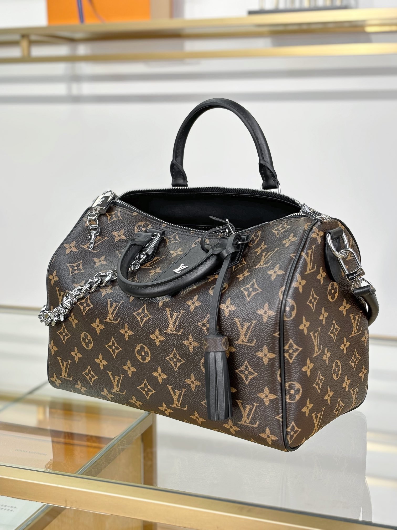 Louis Vuitton SPEEDY SOFT 30 DARK Handbag M12243