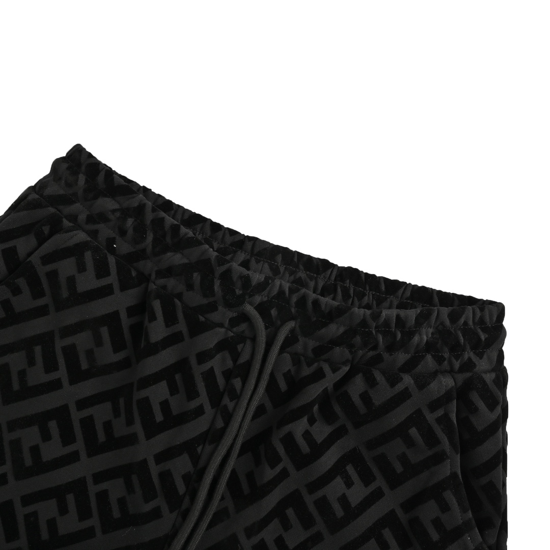 Fendi 24Fw FF flocked all-over print trousers