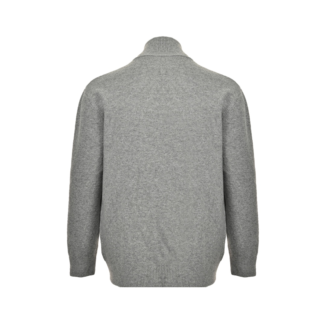 Prada 24Fw inverted triangle knit zipper cardigan jacket
