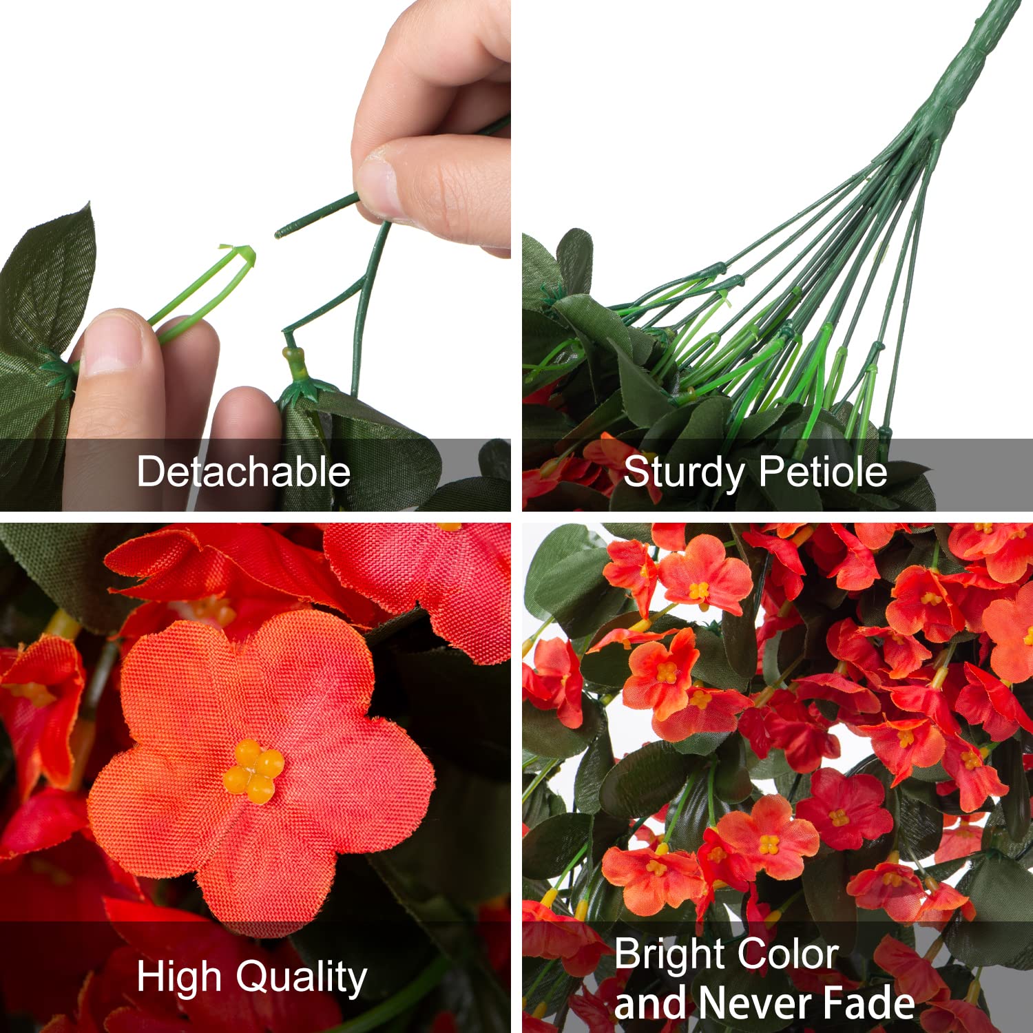 🔥Cozy Fall Decor Sale🔥Artificial Faux Silk UV-Resistant Realistic Violet Orchid Vine