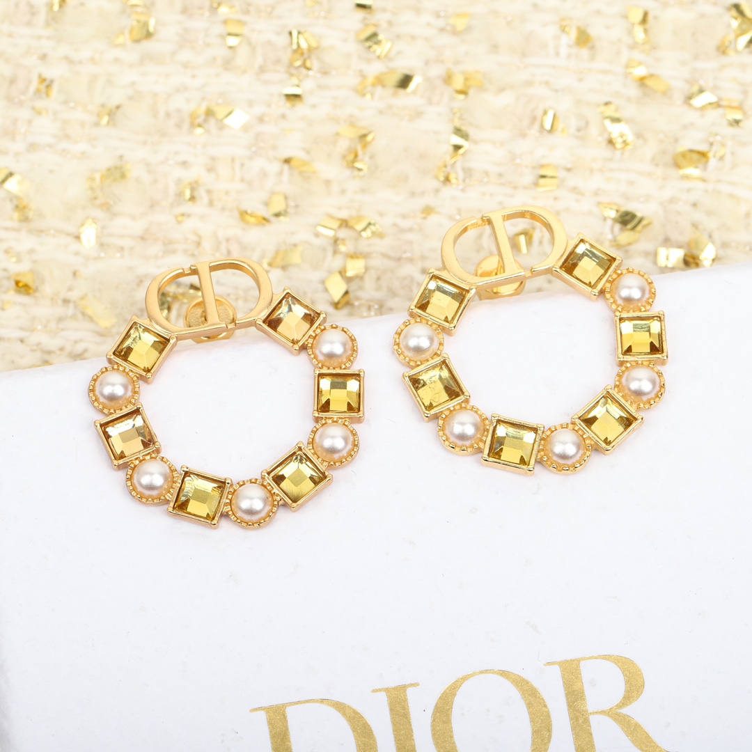 Dior Square Diamond Earrings