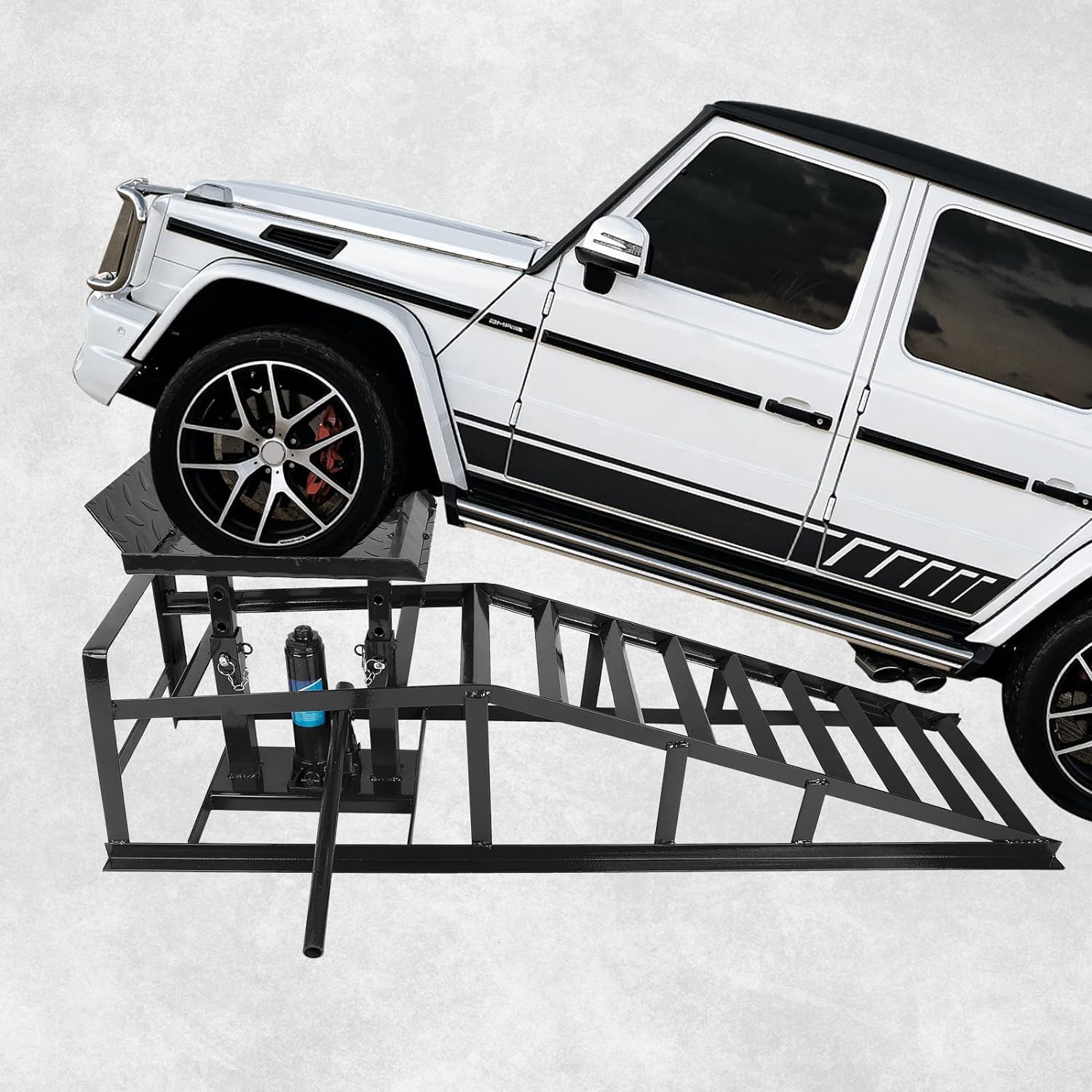 VOWAGH 2 Pack Hydraulic Car Ramps 5T 10000lbs Low Profile Car Lift