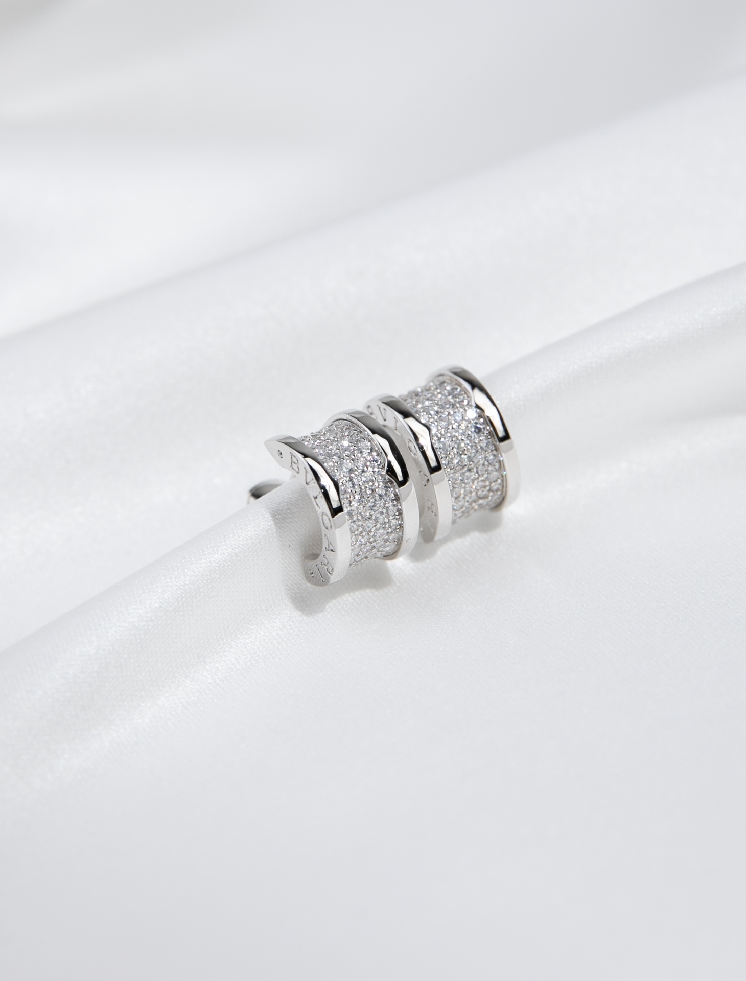 Bulgari Full Diamond Waist Earrings