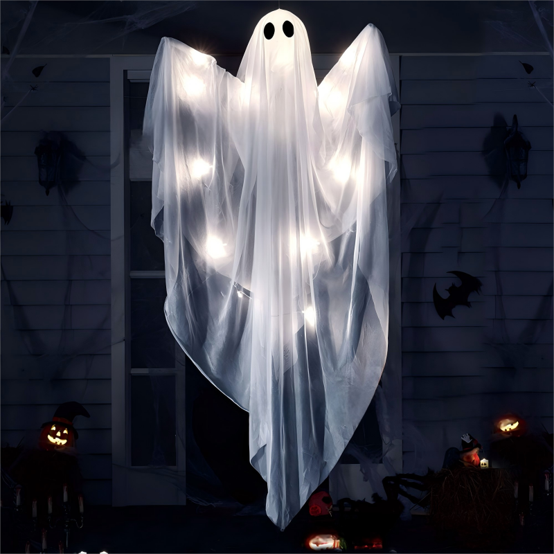 👻👻47” Halloween Light up Hanging Ghost Decoration Outdoor with  LED Light