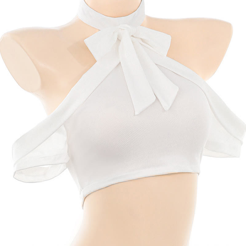 Sexy Uniform Lingerie Top Skirt Set