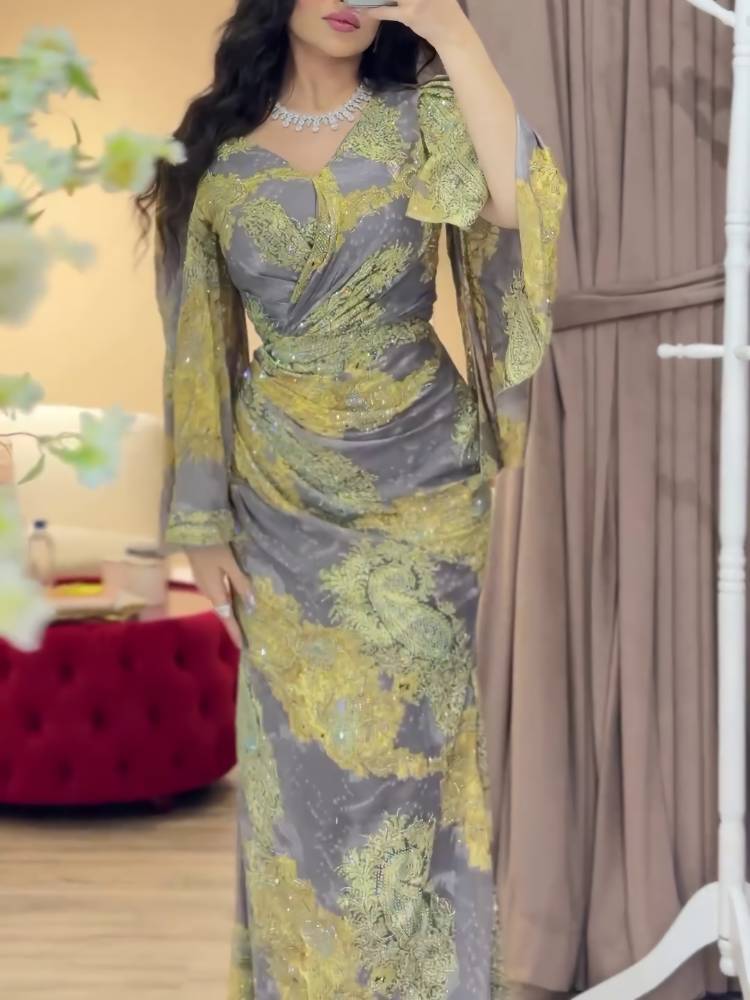 New Printed Hot Drill Shine Dress