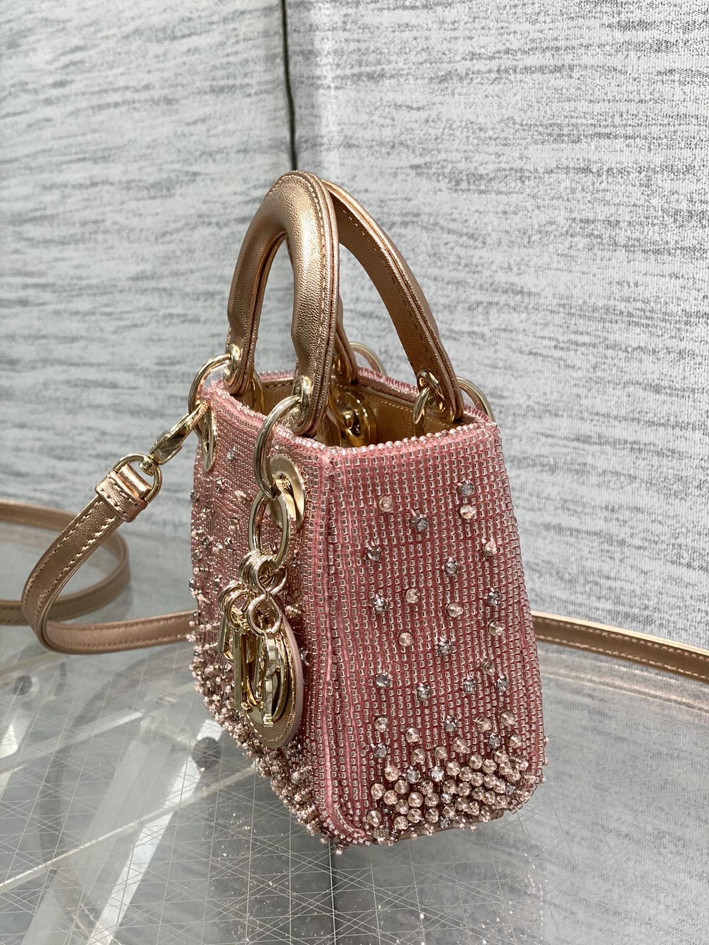 Dior Lady Limited Edition Beads Micro Series Princess Diana Bag