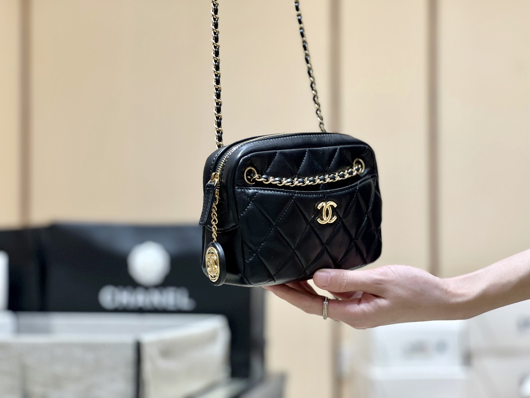 Chanel 24K Autumn and Winter Limited Edition Gold Coin Camera Bag AS5190