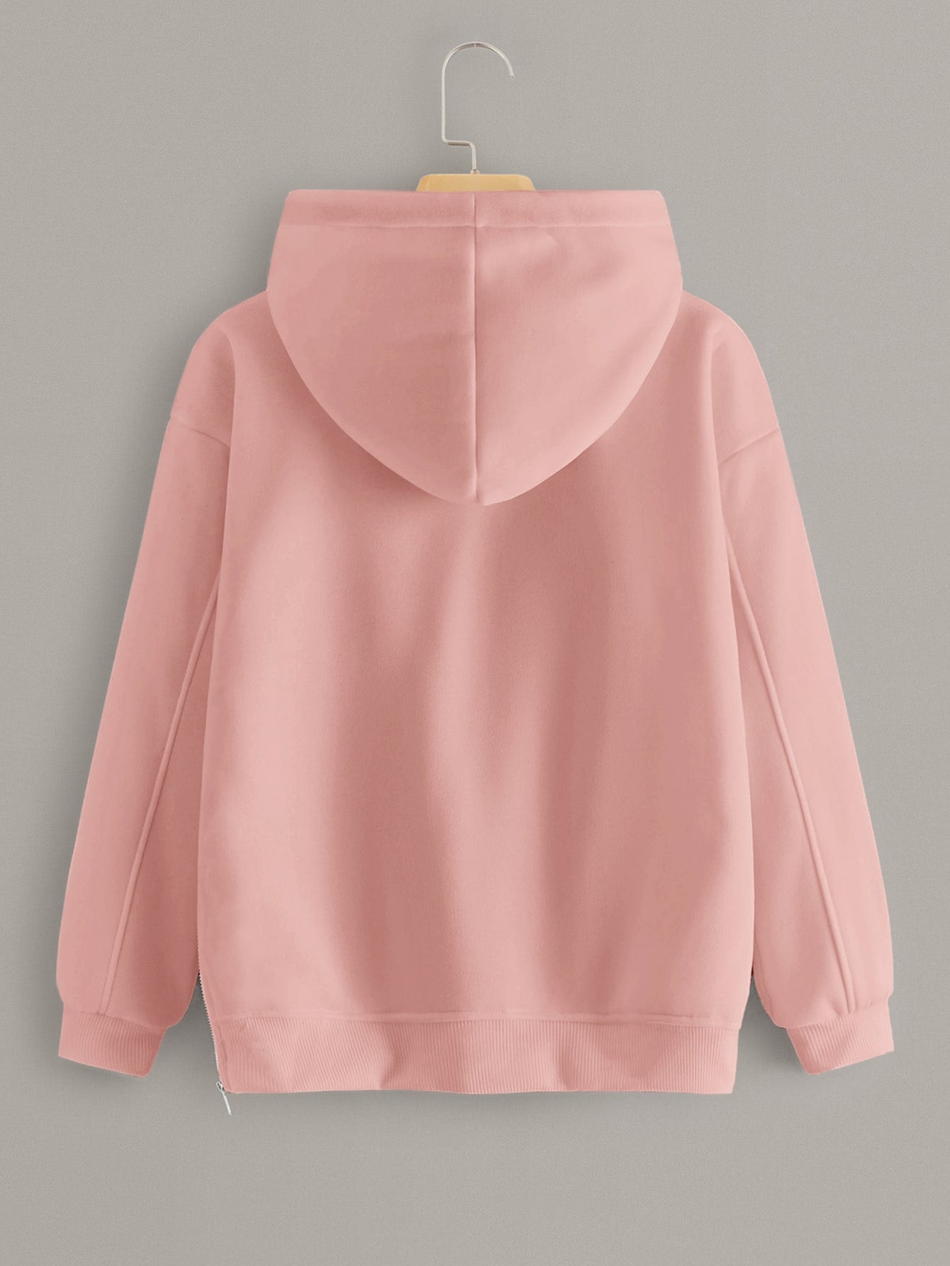 Drop Shoulder Drawstring Hooded Sweatshirt