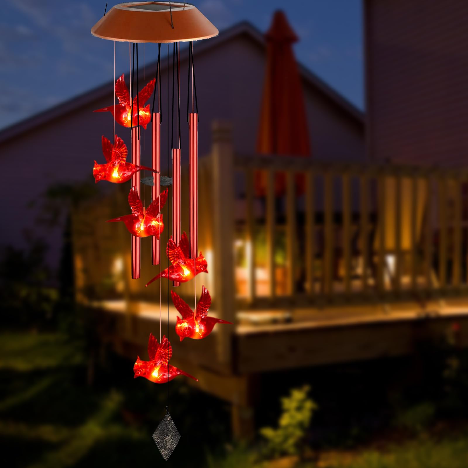 🔥On Sale 49% OFF🔥Solar Cardinals Wind Chimes