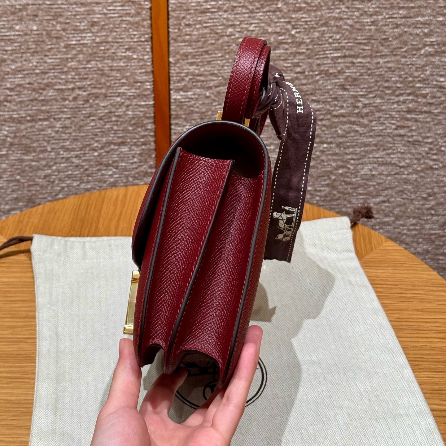 Hermes constance 55Rouge H handbag (handmade to order)