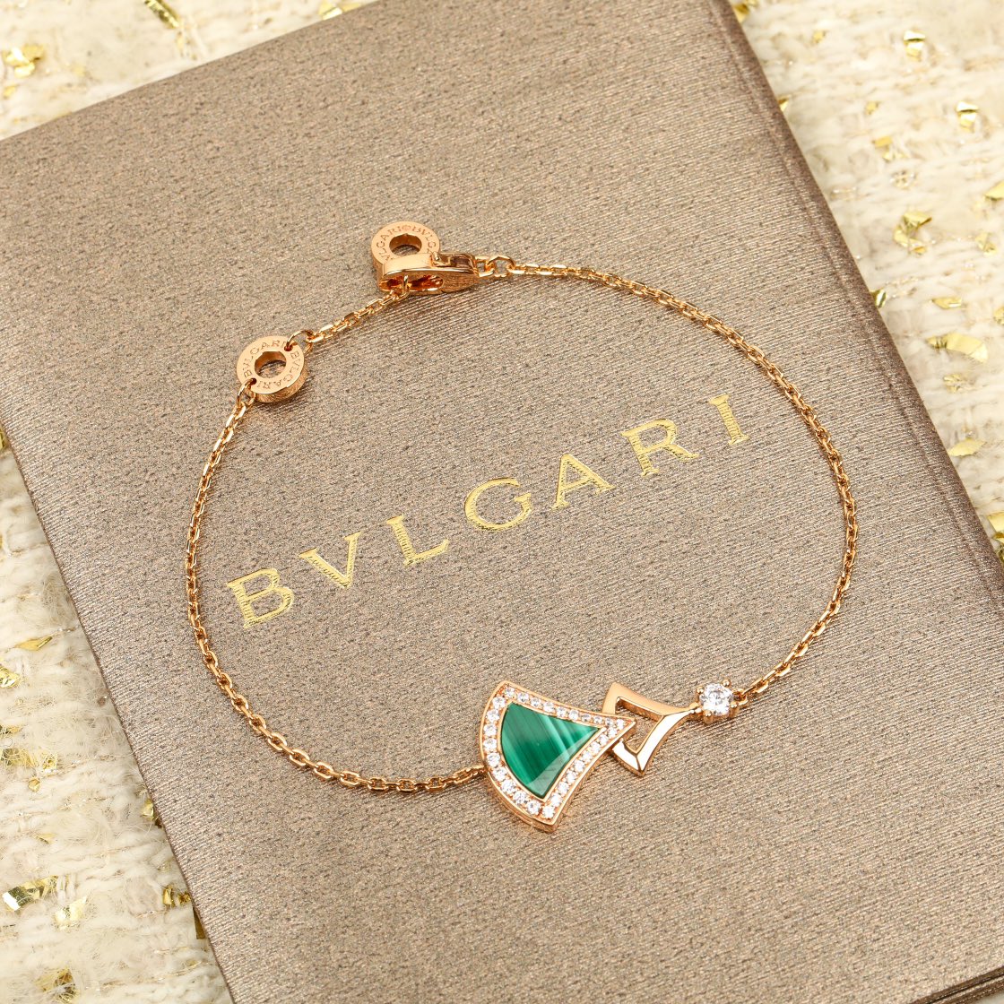 Bulgari DIVAS DREAM series rose gold fan bracelet