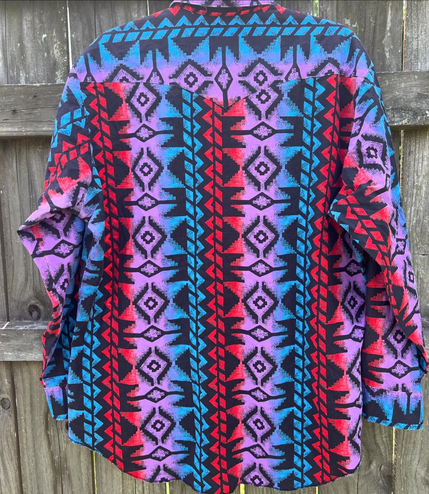 Men's Casual Vintage Purple Striped Long Sleeve Shirt