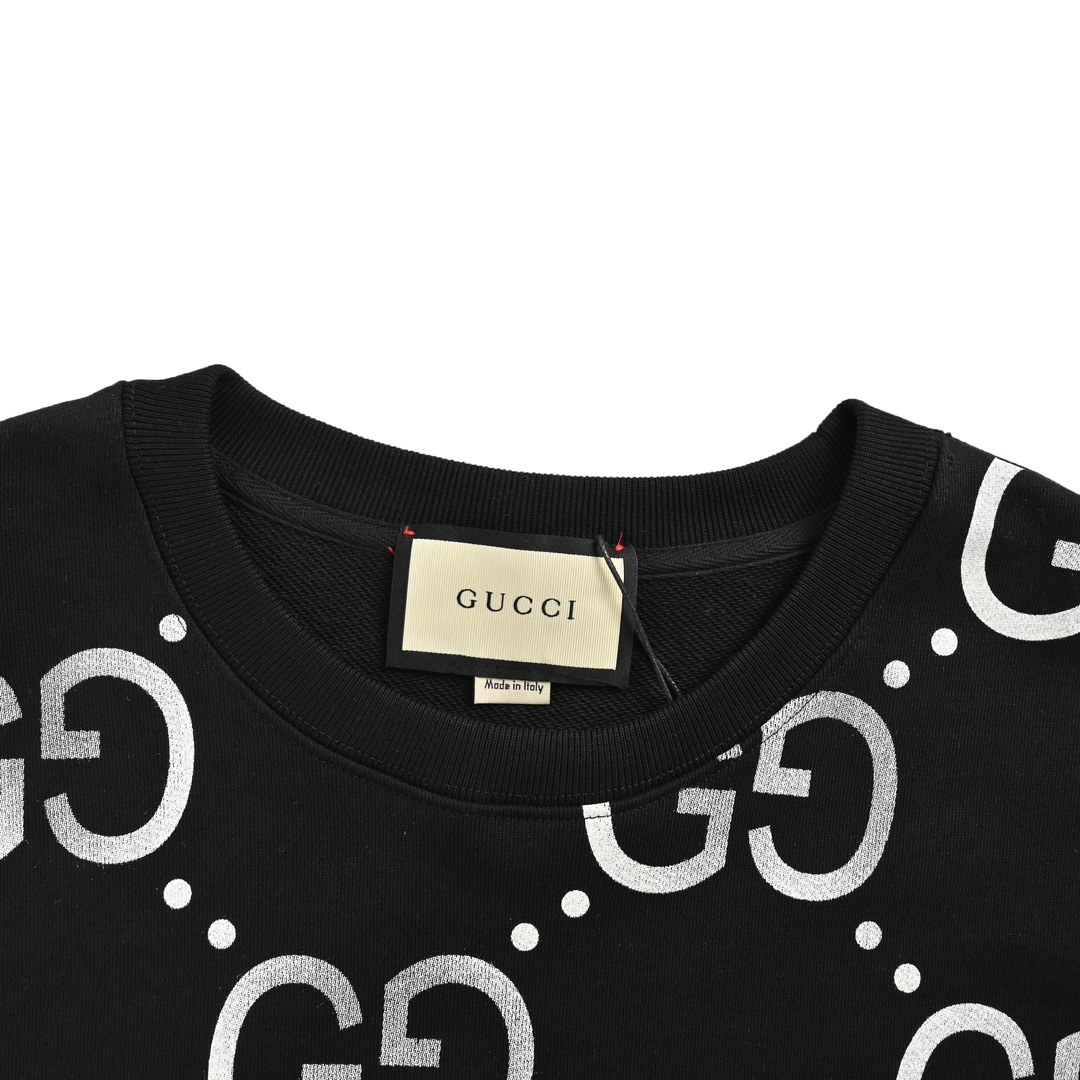 Gucci 24Fw Double G all-over print gradient crew neck sweatshirt