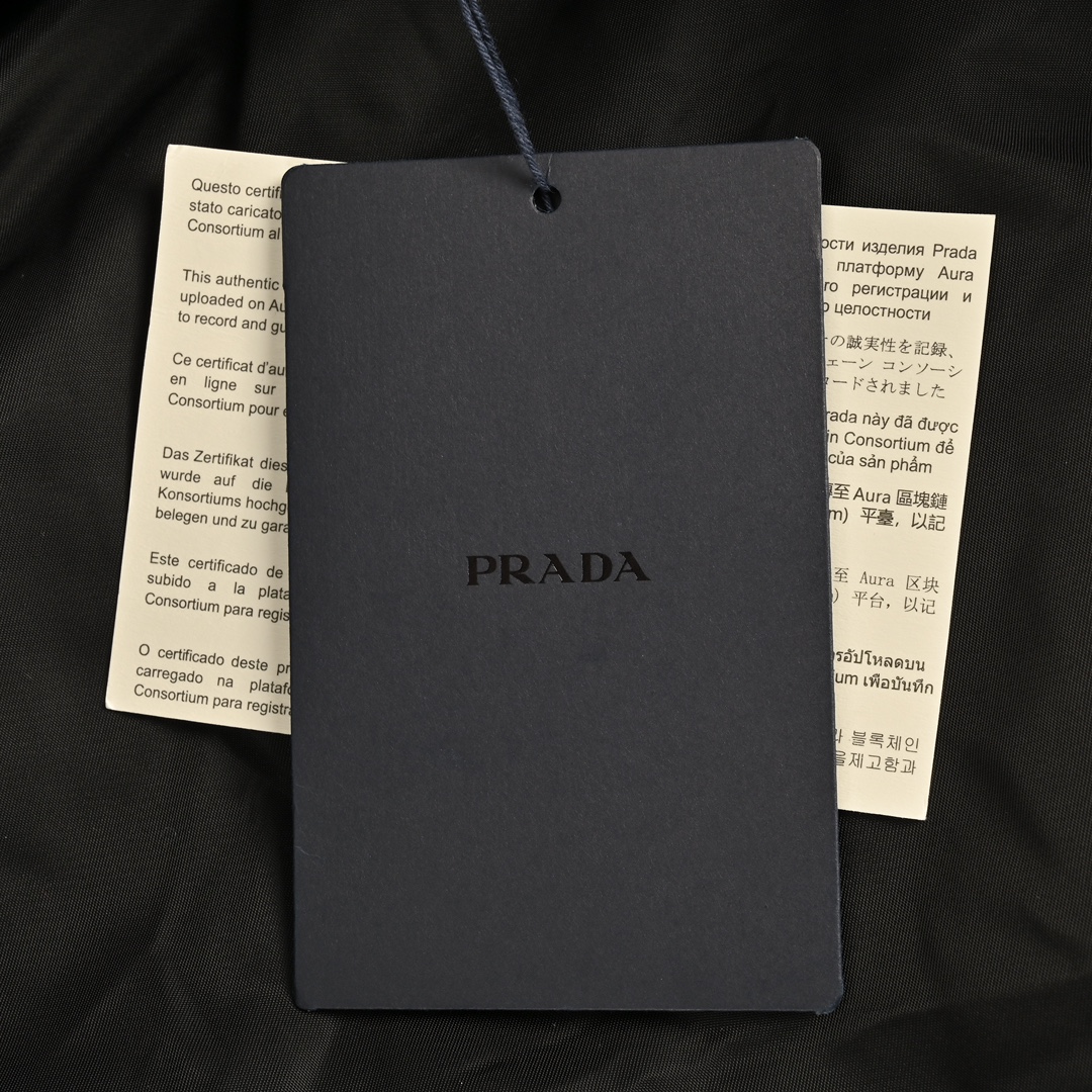 Prada 24Fw triangle logo lapel washed denim cotton jacket