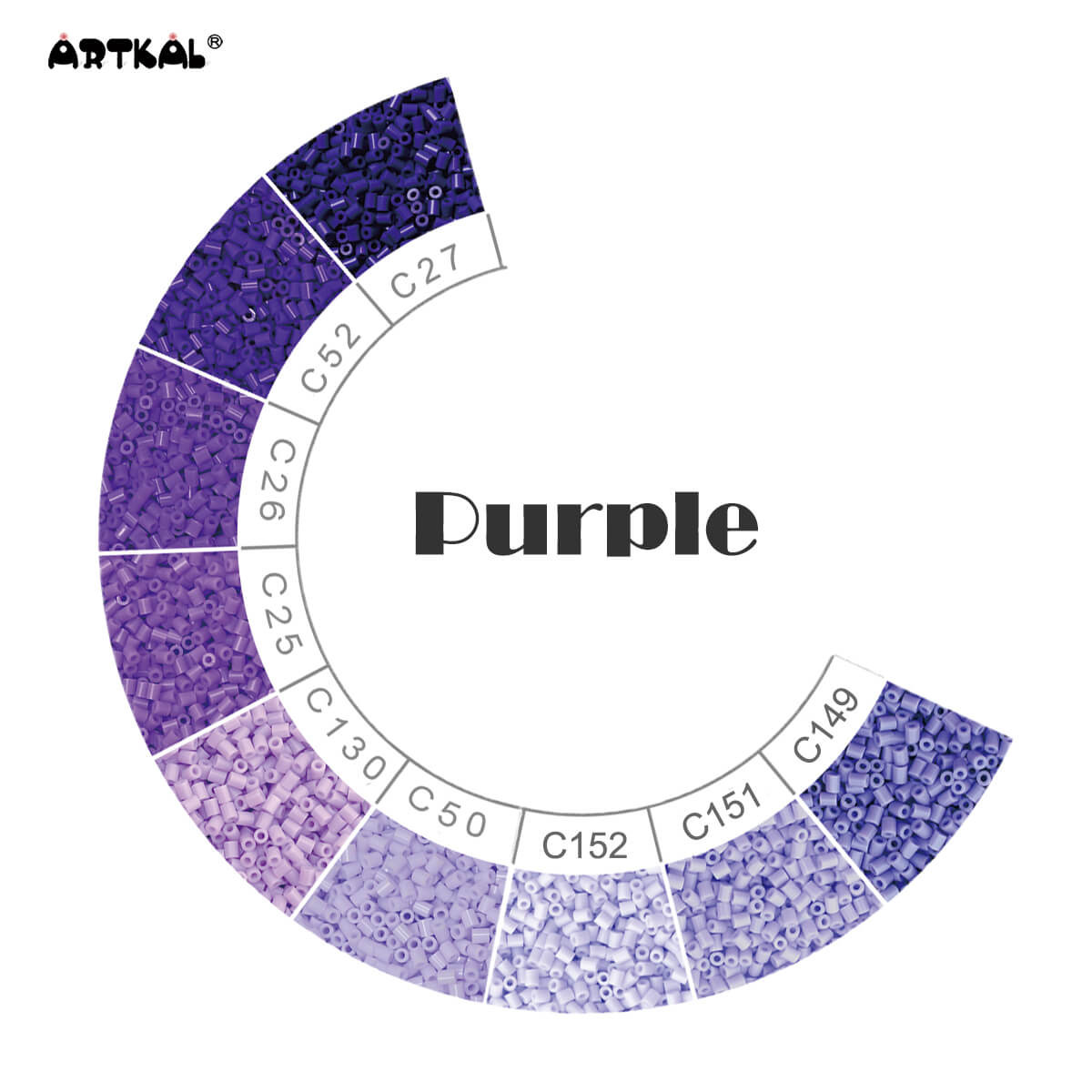 Purple-Mini Beads C 2000 beads Single Pack