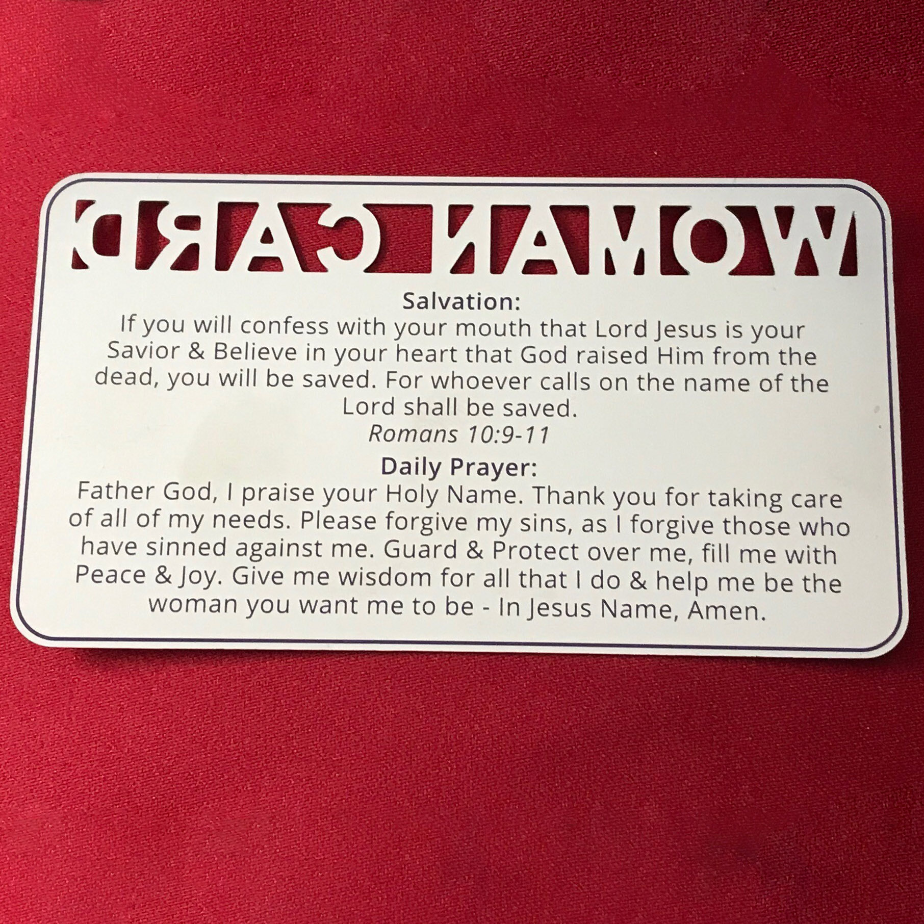 Men and Women Bible Verse Prayer Cards