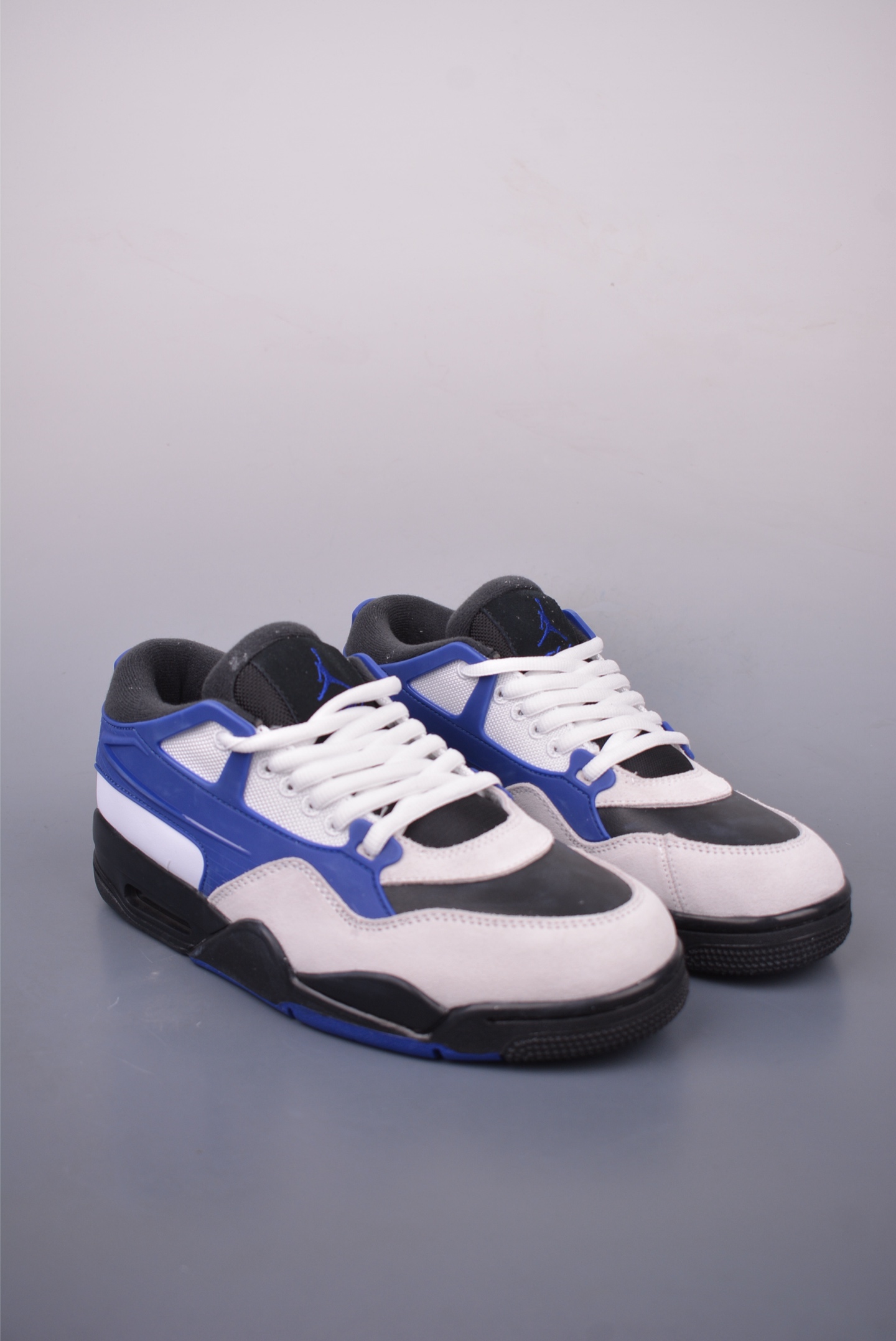 Nike Air Jordan 4 RM Reflective Basketball Shoes Black, White and Blue FQ7939-140