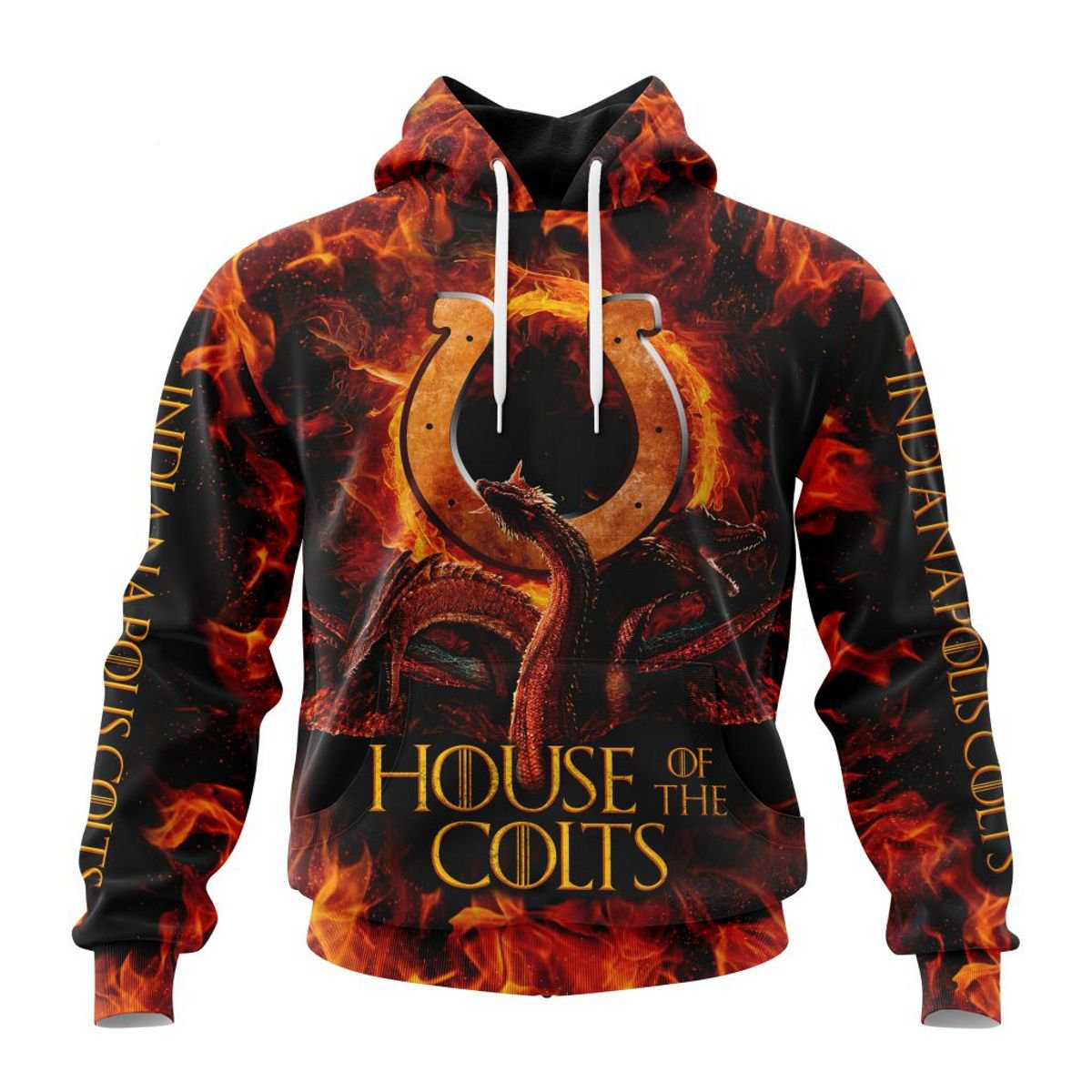 INDIANAPOLIS COLTS GAME OF THRONES – HOUSE OF THE COLTS 3D HOODIE